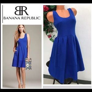 Banana Republic Dress Women's Blue Flare Size 8